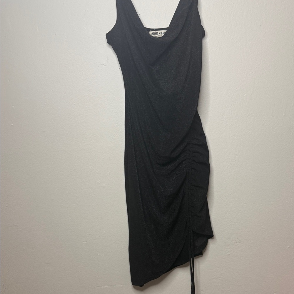 Inspired Hearts Black Asymmetrical Dress